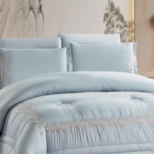 طقم مفرش الفندقي - لمسة عصرية لغرفتك 6 قطع