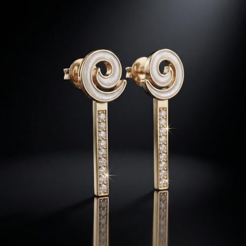 حلق لوسين 18K-Natural Diamond