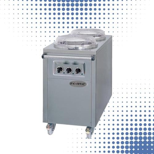 عربة توزيع أطباق ساخنة، 100 طبق، الطول 97 × العرض...