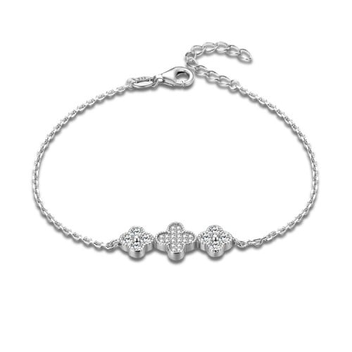 أسوارة فضة عيار 925 مرصعة بالزركون الابيض قص الالم...