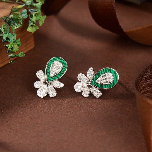 حلق فضة فراشة عيار 925 نسائي