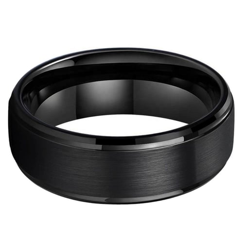 خاتم زواج رجالي اسود