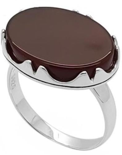 خاتم رجالي ملكي فضة عيار 925 حجر عقيق