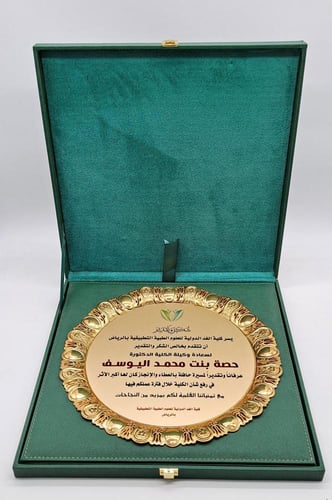 درع جلدي أخضر ايطالي كبير مع برواز دائري ذهبي