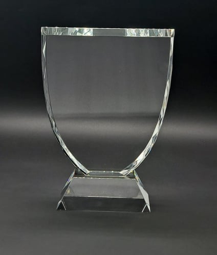 درع كريستال نصف بيضوي