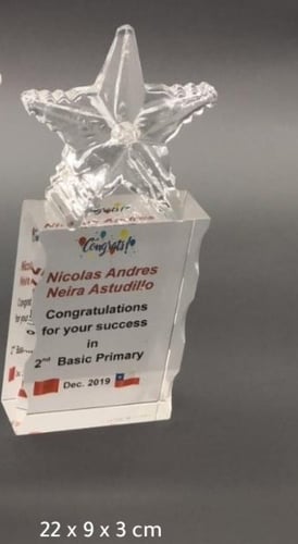 نجمة كريستال مستطيل مقرش