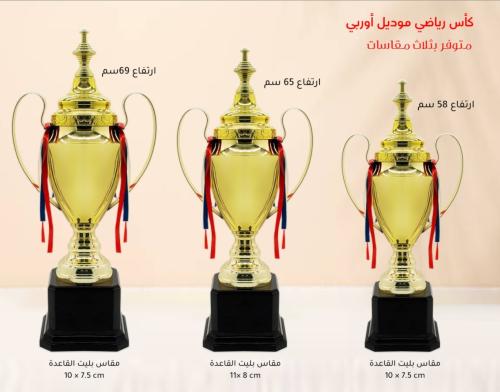كأس معدني رياضي موديل أوربي جسم معدن