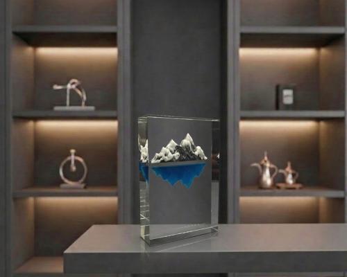 درع كريستال جبل داخلي قاعدة شفافة