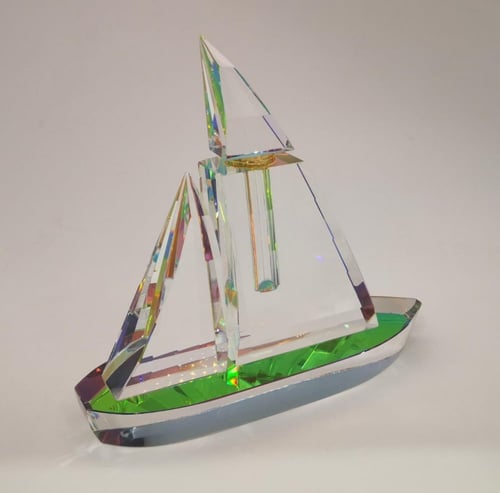 سفينه عطر كريستال مع تولة عطر