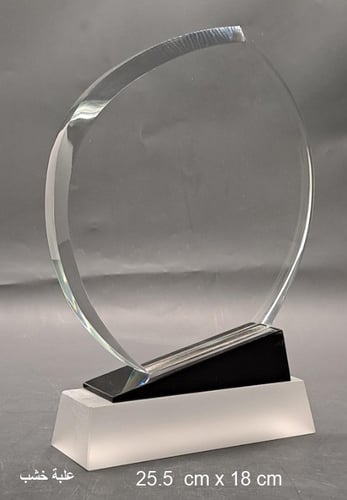 درع كريستال K9 قاعدة مائلة