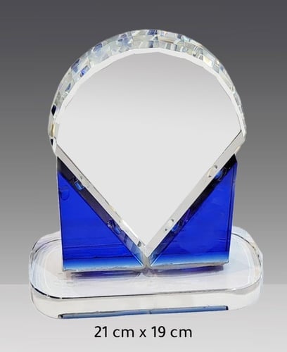 درع كريستال جوهرة اطراف ازرق