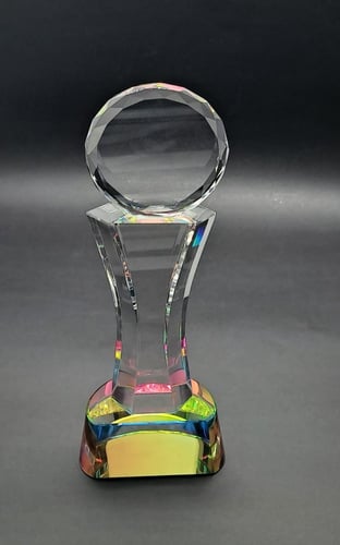 تروفي كريستال رأس دائرة