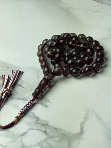 Dark red saffron rosary
