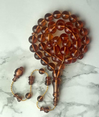 Honey-colored Fatoran prayer beads