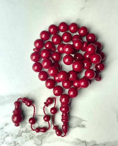 Red Fatoran prayer bead string