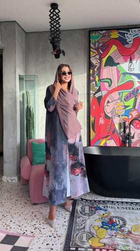 بلايزر فاخر من القماش المشجر ومبطن من الداخل