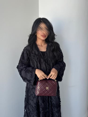 عباية قماش تول شرايط مبطن