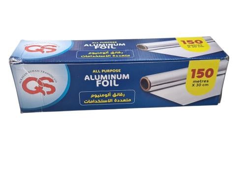 كيو اس | رول ورق قصدير | صغير | 30 سم | 150 متر |...