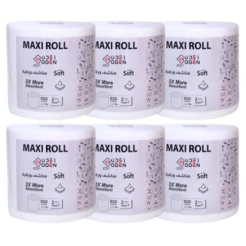 أودن | حزمة مناديل اودن | ماكسي رول | 6 رولات × 95...
