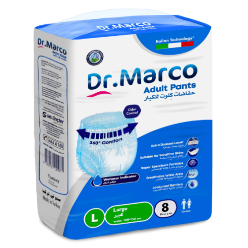 دكتور ماركو | حفاضات كلوت للبالغين | مقاس كبير | 8...