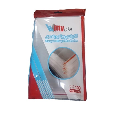 ويتي | كرتون أكياس شفاف بلاصق | مقاس 14*20 سم | 10...