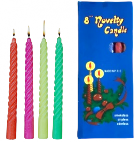 كاندل | علبة شموع ملونة أعياد الميلاد | 12 حبة