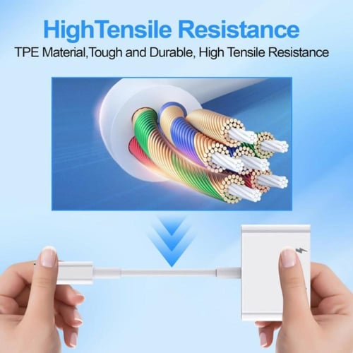 تي تيرسيلي | محول سماعة رأس ومنفذ شحن USB-C إلى 3....