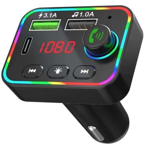 MIKUER | Bluetooth 5.0 FM Car Transmitter | QC3.1 & Type-C PD Fast Charger