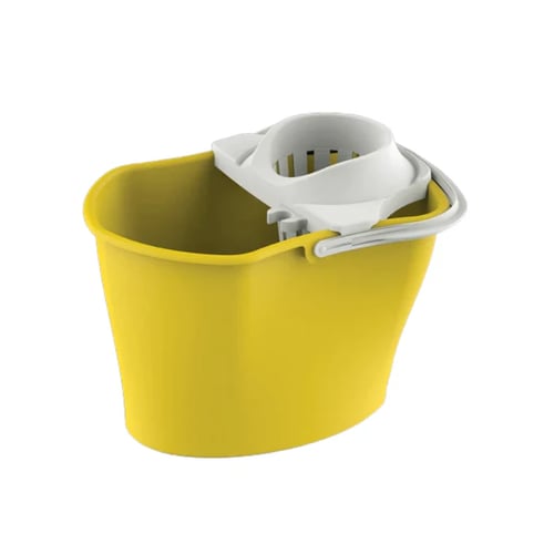 كوزموبلاست | سطل مسح عربة نظافة مع عصارة | 17 لتر