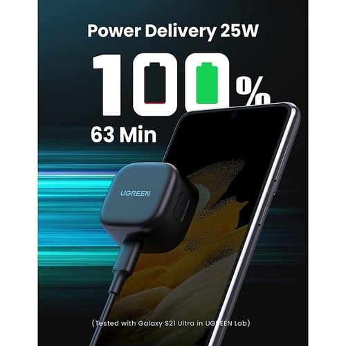 يوجرين | شاحن جداري | فائق السرعة 25 واط | مع سلك...