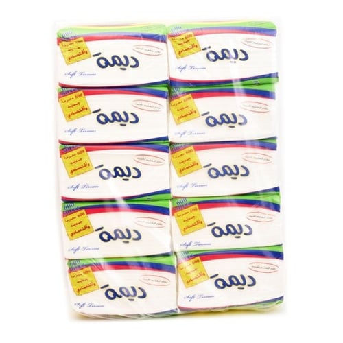 ديمة | حزمة مناديل 600 | 40 علبة 24,000 منديل طبقت...