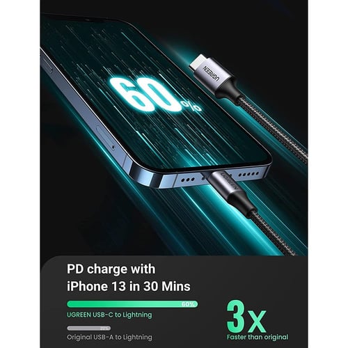يوجرين | سلك شاحن ايفون تايب سي سريع جدا ضد القطع...