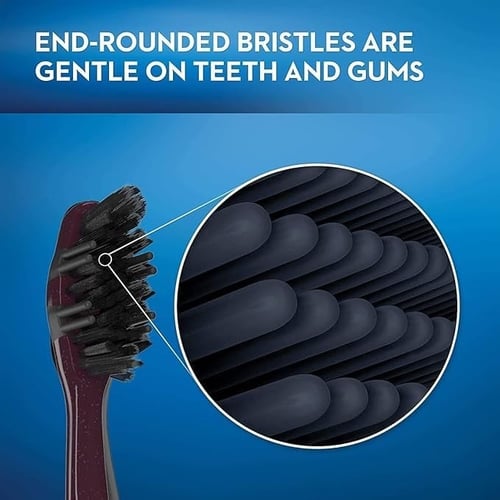 اورال بي | فرشاة اسنان بالفحم لتبييض الاسنان قطعتي...