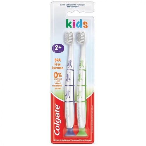 كولجيت | 2 فرشاة اسنان للاطفال فائقة النعومة خالية...