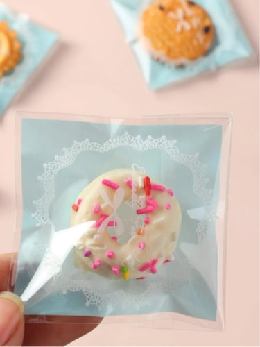 100 قطعة اكياس حلوى مزخرفة معقودة بفيونكة Sweet Ba...