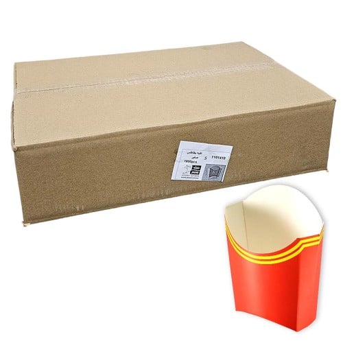 جواد | علب بطاطس | احمر | صغير | كرتون | 1000 حبة