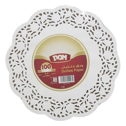 جواد | دوم | ورق دانتيل دائري | ابيض | 16 سم | 6.5...