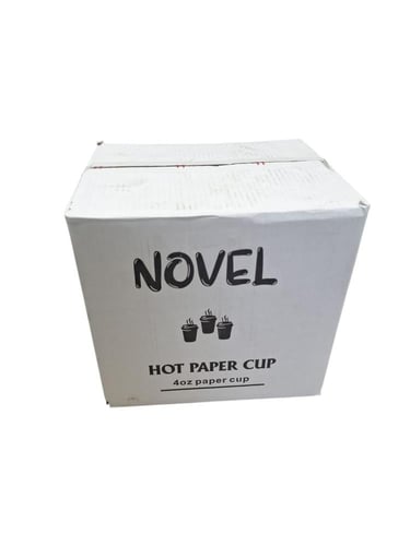 نوفل | كاسات ورقية حراري بدون يد | قهوة | 4 انز |...