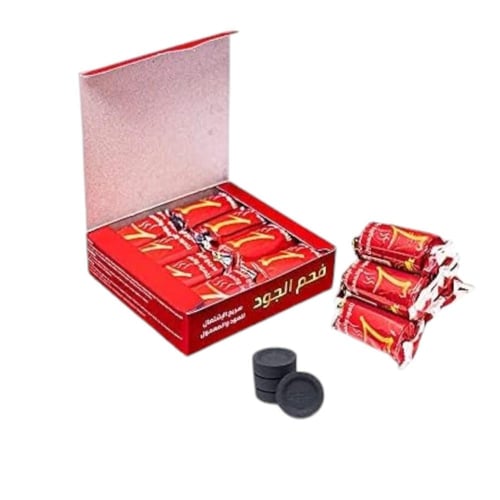 الجود | فحم بخور اسود دائري | سريع الاشتعال للعود...