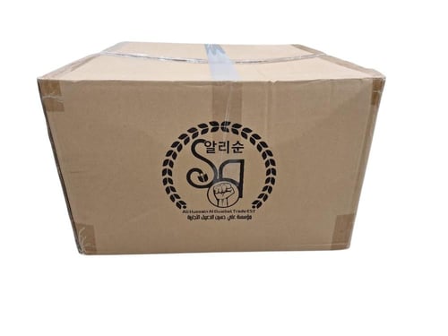 الدعيبل | كرتون علب سوشي دائري | أسود سادة | مع غط...