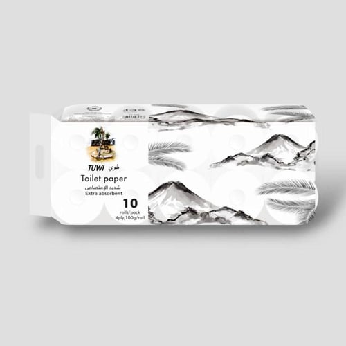 طوي | حزمة مناديل حمام 80 رولة × 100 جرام 4 طبقات...