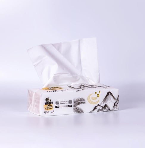 طوي | حزمة مناديل 300 | 80 علبة 24,000 منديل وجه 4...