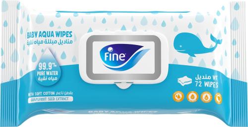 فاين | كرتون مناديل مبللة بيبي مياه نقية للأطفال |...