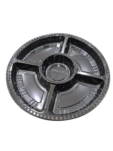 الدعيبل | كرتون علب سوشي دائري | أسود سادة | مع غط...