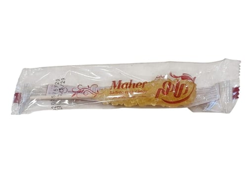 ماهر | اعواد سكر نبات بالزعفران | 15 جرام | كرتون...