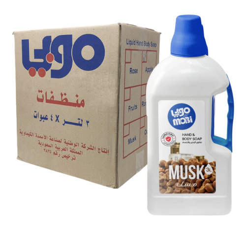 موبي | كرتون سائل غسيل اليدين والجسم مسك 3 لتر 4 ح...