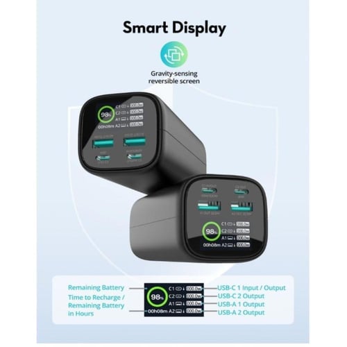 راف باور | شاحن متنقل باور بانك محول الطاقة 4 مداخ...