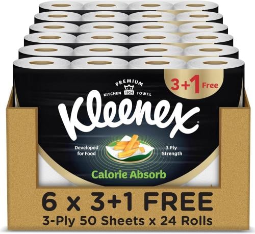 كلينكس | حزمة رول مناديل مطبخ | 3 طبقات | 6 شدات ×...
