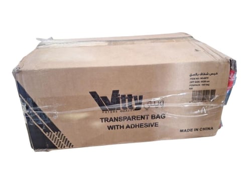 ويتي | كرتون أكياس شفاف بلاصق | مقاس 6*26 سم | 100...