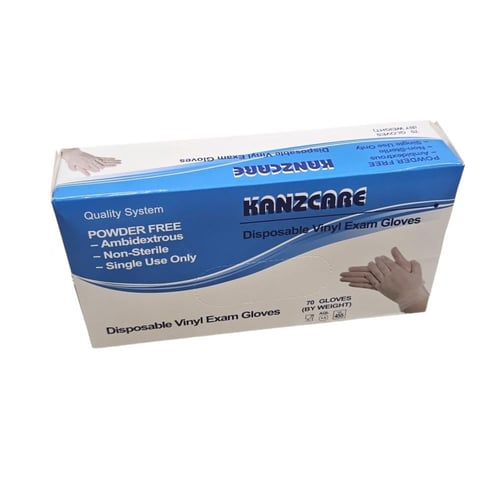 كانز كير | قفازات فينيل بلاستيك | بدون بودر | وسط...